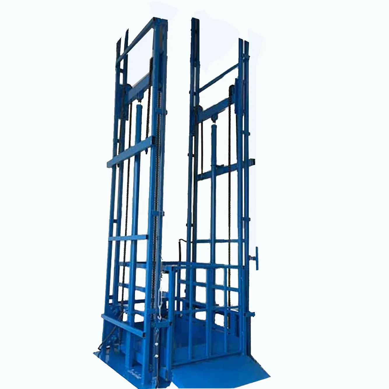Fixed scissor lift integrated with production and cargo flow